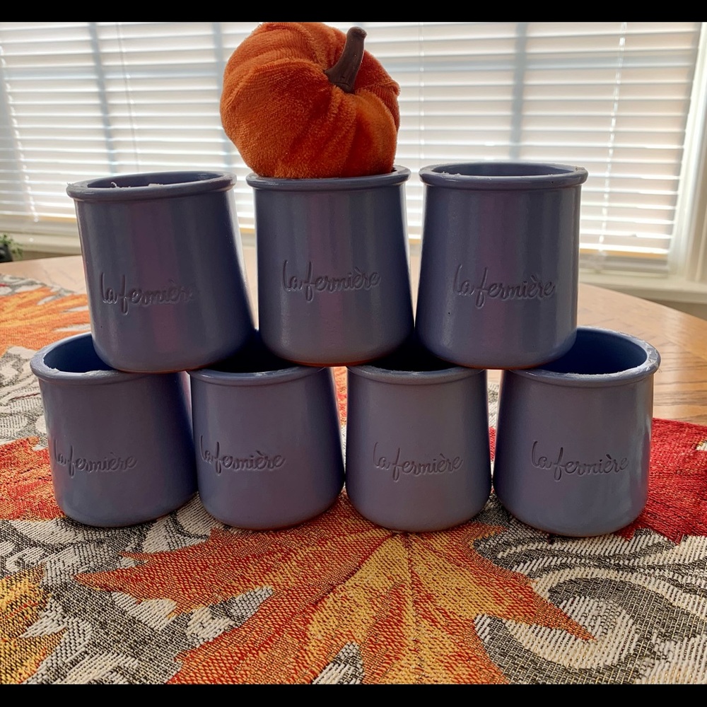 Not for sale LA Fermiere French stoneware yogurt cups